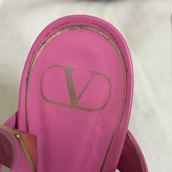Valentino Pink Roman Stud Pumps Leather - Picture 7 of 16
